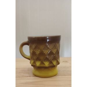 Vintage Anchor hocking, Fire King, kimberly, harvest Gold, ombre , diamond patte